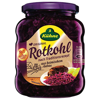 【FOOD de WINE】キューネ レッドキャベツ 370ml / ウィングエース ◎(Kuhne Red Cabbage ◎)
